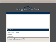 Tablet Screenshot of managementnorthwest.com